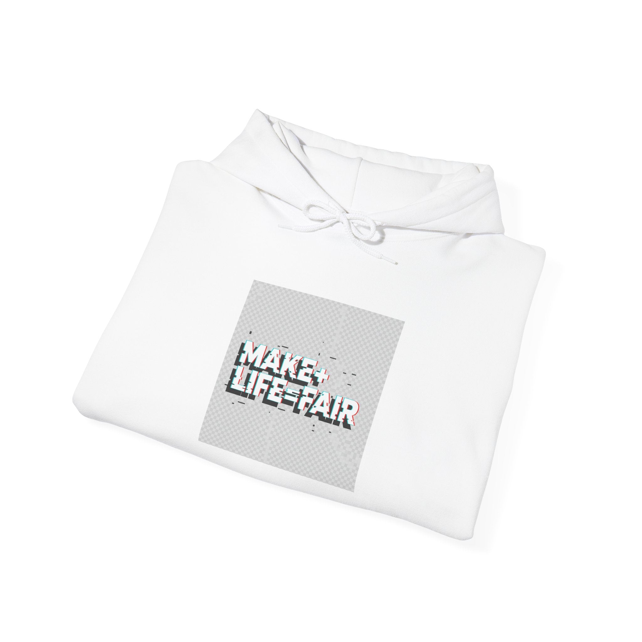 Make Life Fair Hoodie — Minimalist Social Justice Graphic Pullover
